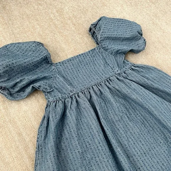 Levi’s Blue Cotton Summer Mini Dress With Pocket M - Picture 3 of 11